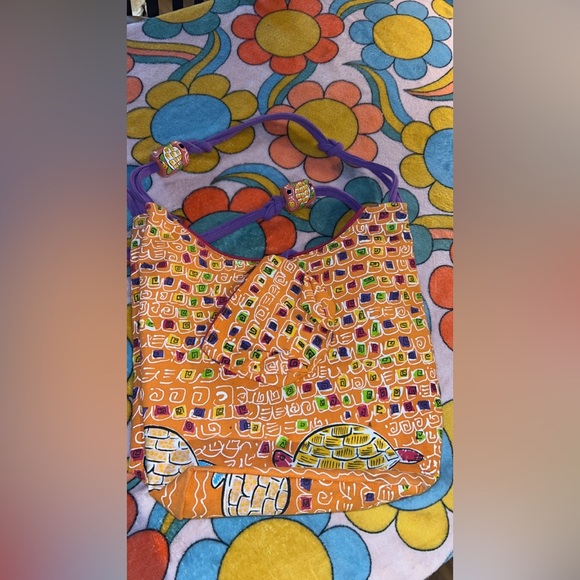 Sun N’ Sand Beaded Sea Turtle Beach Tote With Detachable Zip Bag - Picture 12 of 12